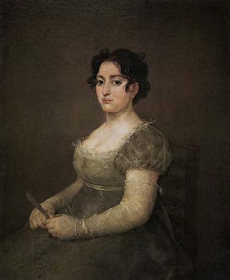 Francisco de goya y Lucientes Portrait of a Lady with a Fan China oil painting art